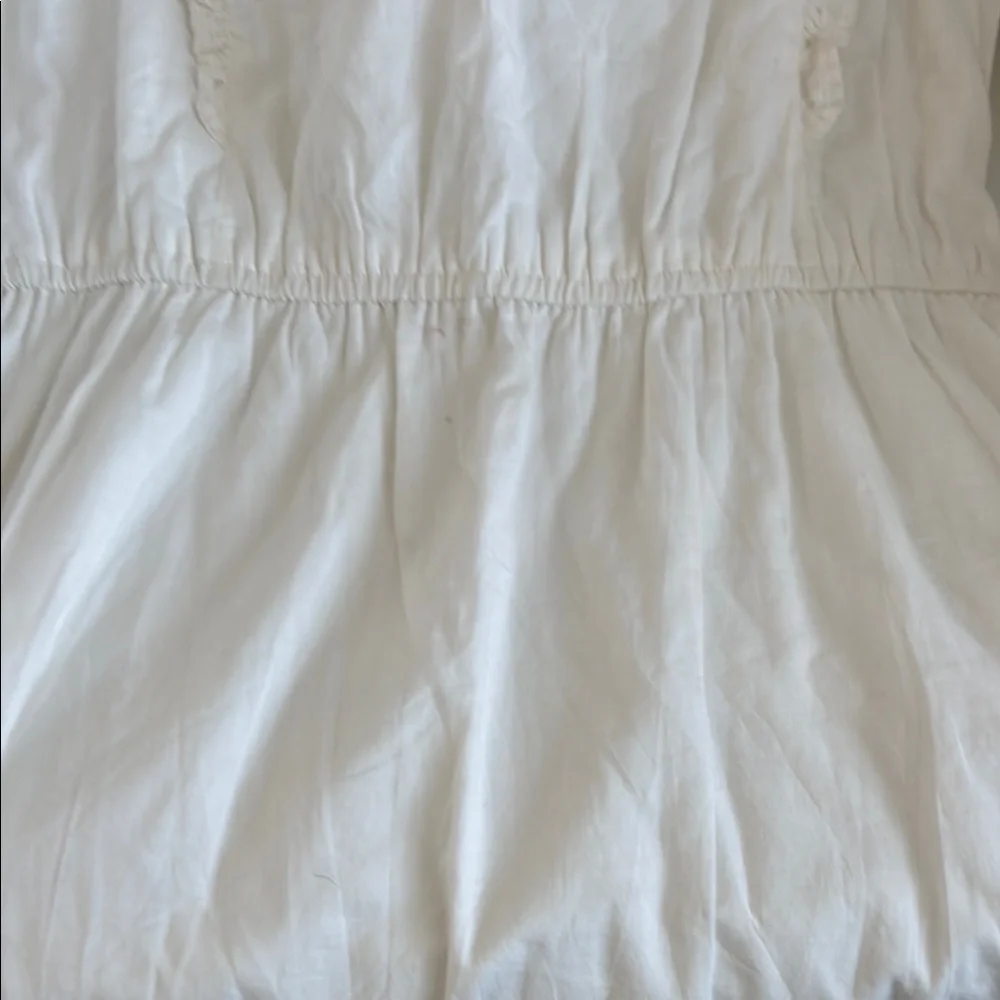 Steve Madden Off White Ruffle Sleeveless Eyelet Dress